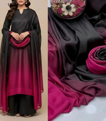 Shamoze Silk – Digital Bloom 3pc Unstitched Suit