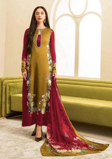 Shamoze Silk – Digital Bloom 3pc Unstitched Suit