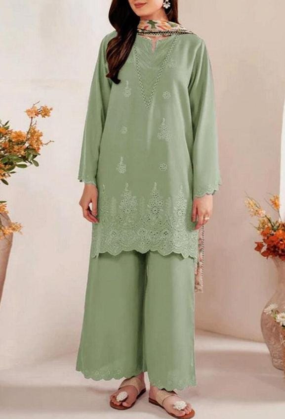 🌸 WINTER'S COLLECTION 🌸  🟥 BRAND NAME : SAPPHIRE 🟨 CATEGORY : DHANAK 3PC EMBROIDERED (004)