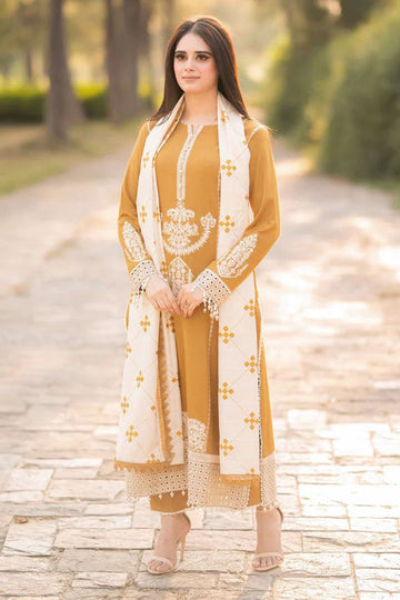 🌸 WINTER'S COLLECTION 🌸  🟥 BRAND NAME : LIBAAS 🟨 CATEGORY : DHANAK 3PC Embroidered (002)