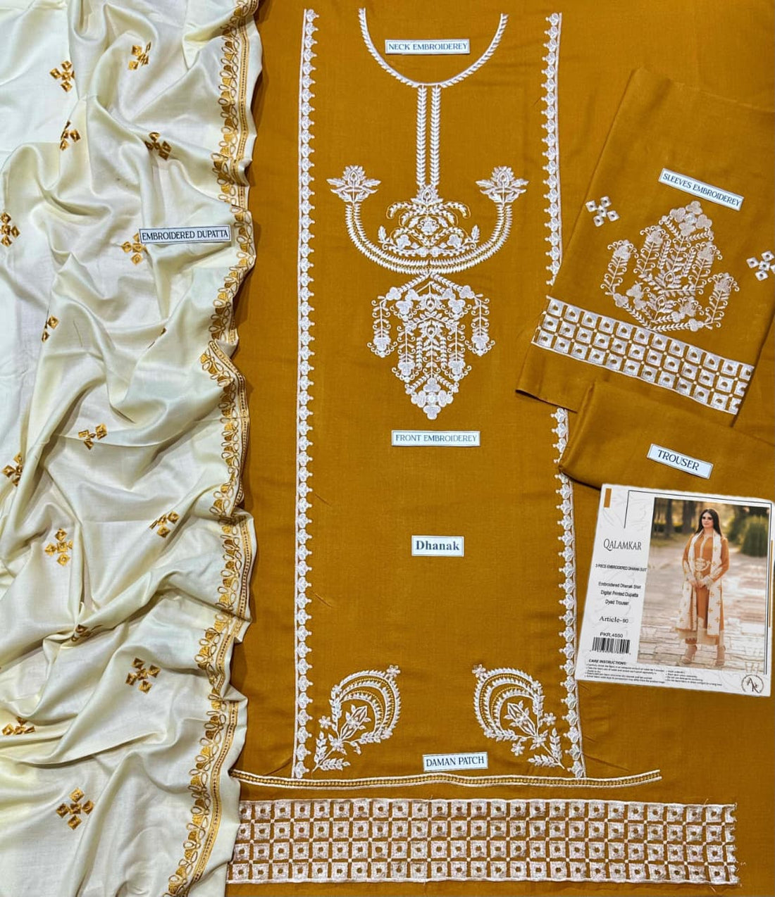 🌸 WINTER'S COLLECTION 🌸  🟥 BRAND NAME : LIBAAS 🟨 CATEGORY : DHANAK 3PC Embroidered (002)