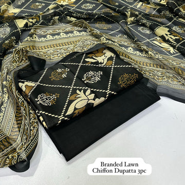Maria.B.  Lawn with Chiffon Dupatta 3pc