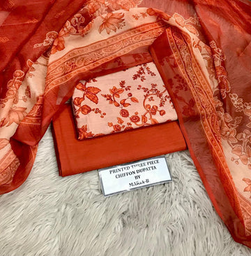 Maria.B.  Lawn with Chiffon Dupatta 3pc