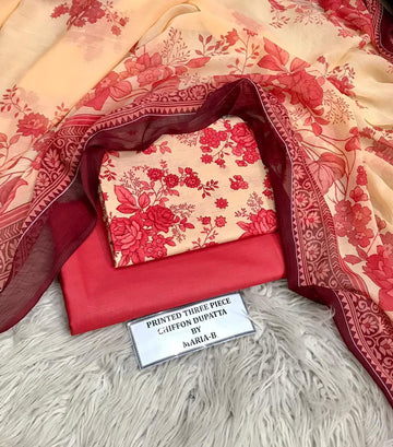 Maria.B.  Lawn with Chiffon Dupatta 3pc