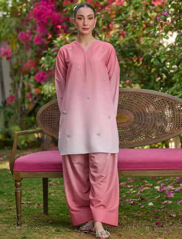Shamoze Silk – Digital Bloom 3pc Unstitched Suit