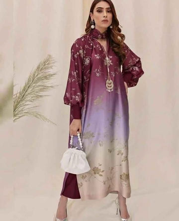 Shamoze Silk – Digital Bloom 3pc Unstitched Suit