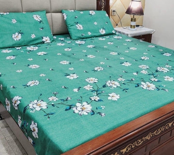 3 Piece Cotton Crystal Bedsheet [007]