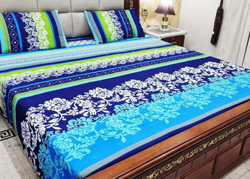 3 Piece Cotton Crystal Bedsheet [010]