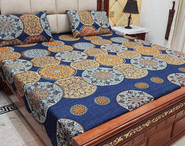 3 Piece Cotton Crystal Bedsheet [011]