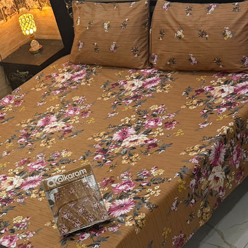alkaram 3pc Printed Bedsheet [0012]
