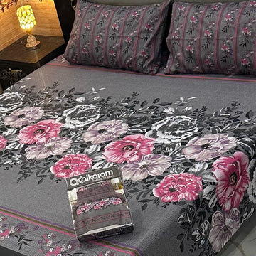 alkaram 3pc Printed Bedsheet [0014]