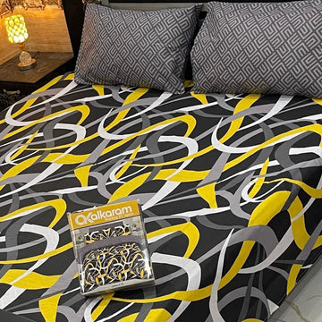 alkaram 3pc Printed Bedsheet [0009]