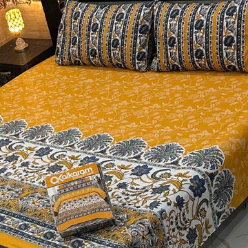 alkaram 3pc Printed Bedsheet [0011]