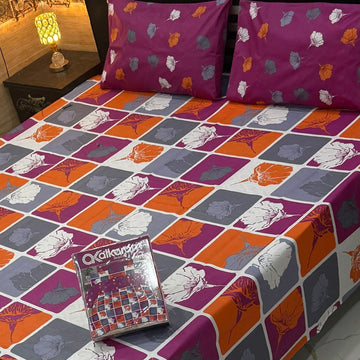 alkaram 3pc Printed Bedsheet [0006]