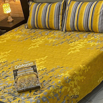 alkaram 3pc Printed Bedsheet [0003]
