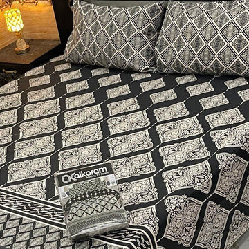 alkaram 3pc Printed Bedsheet [0004]