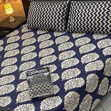 alkaram 3pc Printed Bedsheet [0017]