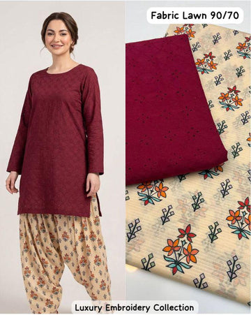 Chicken Kari lawn 2 pc unstitched [011]