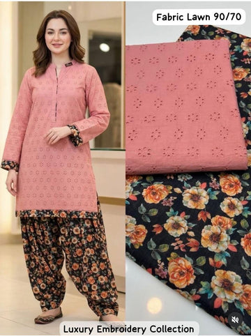 Chicken Kari lawn 2 pc unstitched [014]