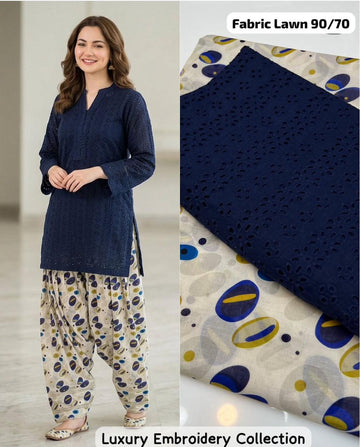 Chicken Kari lawn 2 pc unstitched [019]
