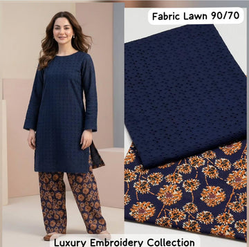 Chicken Kari lawn 2 pc unstitched [018]