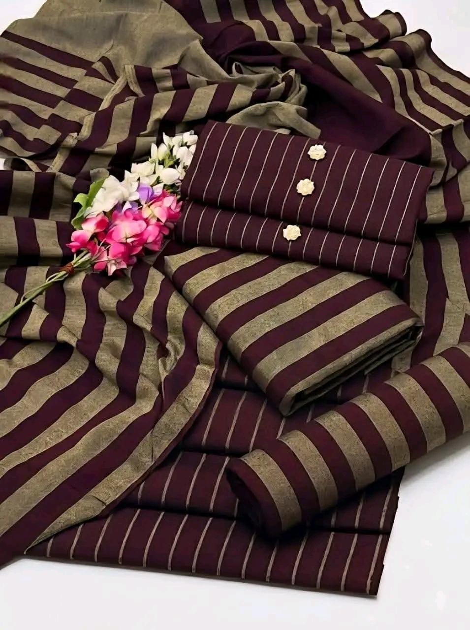 3pc Multani Susi Khaadi (MEHROON)